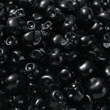 50 件万圣节亚克力骷髅珠 骷髅混色隔珠 亚克力饰品 大孔散装隔珠 适用于 DIY 工艺珠宝制作手链项链家庭派对配件 - 亞克力珠 - 查看 20