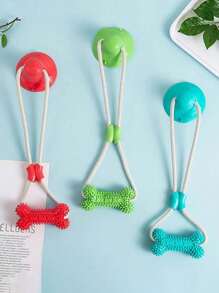 1 Set Pet Dog Toys Anti-Boredom Toys, Chewing Teeth Cleaning Toys, Durable Pull Rope Suction Cup Toys, Pet Supplies