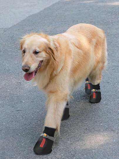 Buty dla zwierząt z nadrukiem z materiału PU, ozdobne buty dla zwierząt, odpowiednie dla średnich i dużych zwierząt domowych do użytku na zewnątrz, wodoodporne i antypoślizgowe