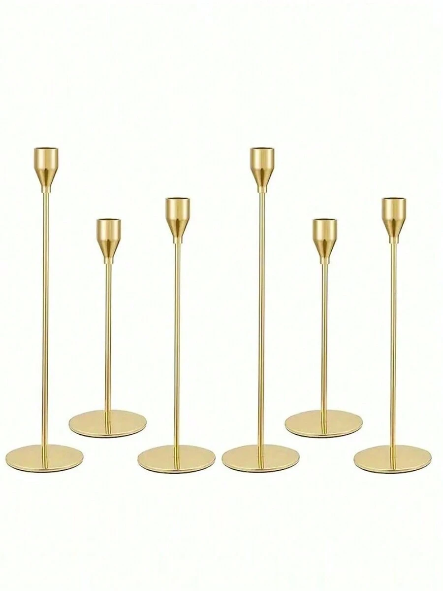 American Style Metal Candle Holder, Home Decor For Dining Table, Wedding, Date, Cafe, Bar, Romantic Event - Multicolor - View 1