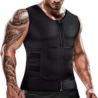1pc Men's Shapewear Neoprene Vest For Workout Sweat Waist Trainer Corset Waist Trimmer Belt Gym Gym Accessories Fajas Lumbares