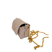 Mini Women's Bag Genuine Leather Chain Strap Limited Edition Launch - trắng - Xem 3