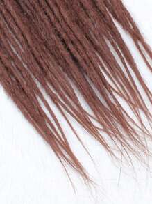 24 In Dreadlock Extensions Synthetic Single Ended Dreads Extensions Hippie Style Fake Dreads 10 Strands SE Crochet Thin 0.6cm Width Dreadlocks Extensions For White Woman - Dark Brown - View 8