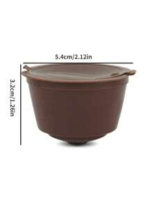 1pc/2pcs/3pcs/5pcs Reusable Coffee Capsules Compatible With Refillable Coffee Accessories - Brown - View 7