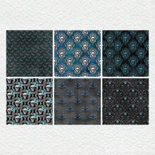 36 张 6*6 英寸剪贴簿纸垫，艺术工艺图案纸，用于剪贴簿工艺卡片纸，DIY 装饰背景卡片制作用品 - 发光黑暗 - 黑色 - 查看 4