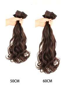 3pcs Wavy Hair Extensions Clip-In Hairpieces For Slouchy Hairstyle