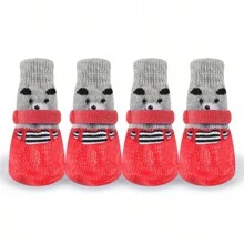 Waterproof Dog/Cat Boots, Rain/Snow Pet Booties, Anti-Slip Puppy Socks With Adjustable Drawstring
