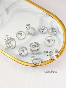 10 件/套 复古哥特几何指节戒指套装 适合女士日常佩戴 - 十件戒指套裝 - 查看 8