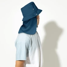 Sombrero de Legionario o Cazador con Capa de protección del Sol - Azul - Ver 3