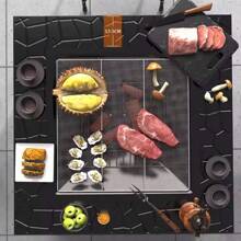 Premium Large Square BBQ Grill & Fire Pit - 2-In-1 Outdoor Heating And Grilling For Christmas Gatherings, Garden Parties, Campfire Tea Making With Foldable Design - Luxury Patio Warming Table