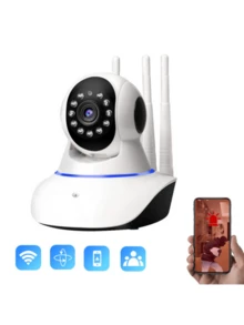 Robot Camera 3 Antennas IP Wifi With Rotation 720p 1080p Ready For Delivery YI IoT App - 白色 - 查看 1