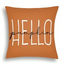 4 pièces/1 pièce Taie d'oreiller avec motif de camion de citrouille à carreaux d'automne et de gnome, décoration de Thanksgiving pour canapé et coussin