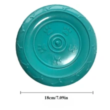 1 pieza Disco de juguete interactivo de silicona para entrenamiento de perros, de goma suave, fácil de atrapar, compañero volador divertido, perfecto para jugar al aire libre y para sesiones de entrenamiento interactivo - Multicolor - Ver 6