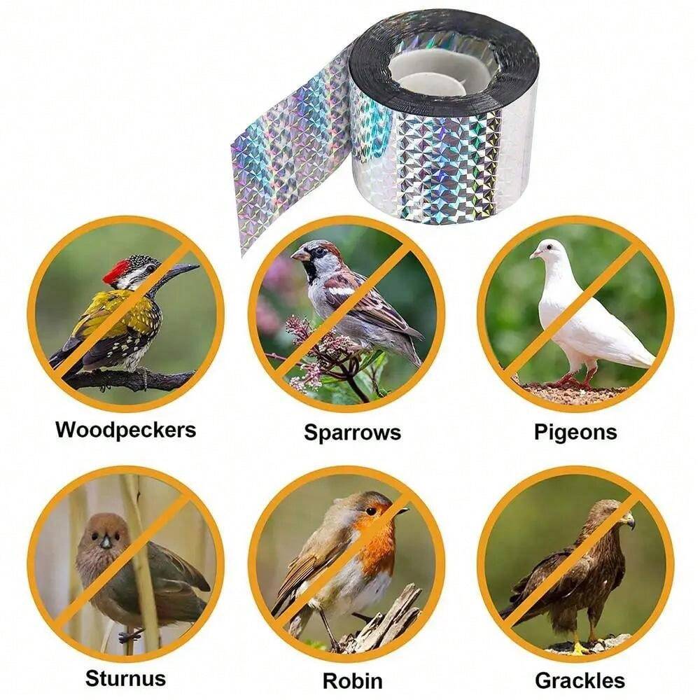Bird Reflective Tape Reflective Ribbon Double Side Reflective Scare