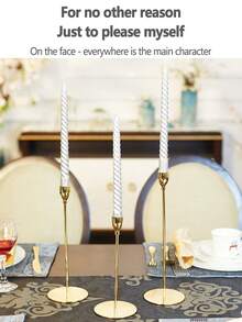 American Style Metal Candle Holder, Home Decor For Dining Table, Wedding, Date, Cafe, Bar, Romantic Event - Multicolor - View 5