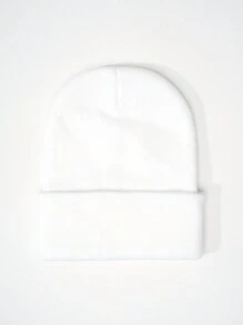 1pc Unisex Y2K Style Solid Color Knit Beanie Hat, Perfect For Casual Wear, Street Parties, Autumn & Winter Outdoor Activities, Warm & Windproof,School - Knitted Hat - View 37