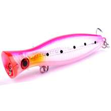 Simulated Fishing Bait Topwater Fishing Lures GT Popper Lures Saltwater Popper Lures Floating Fishing Lures Tuna Popper Lures With 3X Strong Hook Surf Fishing