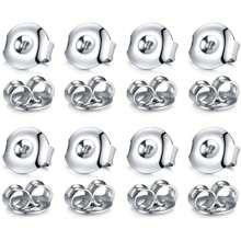 50Pcs/100Pcs Stainless Steel Earring Backs Replacements, Hypoallergenic Earring Pin Backs, Secure Ear Locking For Stud Nut For Posts, 6.5mm
