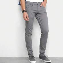 Men's Colorful Twill Jeans Slin Fit 38 To 66 Promo - Grey - View 1