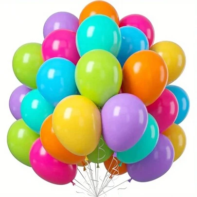 35 pièces/paquet Ballons en latex de 10 pouces de couleur arc-en-ciel, multicolores, parfaits pour les arches, couleurs polyvalentes - idéaux pour l'anniversaire, le mariage, la fête, les fiançailles et la décoration de fête DIY, Noël