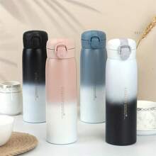1pc Double-Wall Stainless Steel Insulated Water Bottle, Bounce Lid, Spout Mouth, Student Tumbler, Perfect Back-To-School Gift Back To School