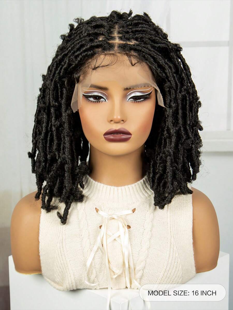 Braided Wigs For Black Women Synthetic Lace Front Wigs Knotless Braided