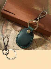 复古皮革追踪器保护套，兼容 AirTag 保护壳、AirTag 追踪设备保护壳、宠物防丢失定位器皮革套门禁卡套 - 彩色 - 查看 4