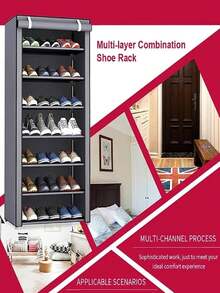 Zapatera Closed Organizador De 5 Niveles Estante De Acero - Multicolor - Ver 3