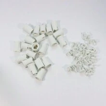 100PCS C7 E12 Replacement Bulb Sockets, C7 White Socket SPT-1 Christmas String Light Replacement Lamp Holder(E12, White)