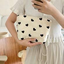 1 Túi Đựng Đồ Trang Điểm Cơm Trắng Đen Túi Đựng Mỹ Phẩm Tình Yêu Chống Thấm Nước, Hộp Son Môi, Túi Đựng Đồ Trang Điểm Cho Nữ, Túi Nhỏ Bảo Quản Hộp Trang Điểm, Túi Du Lịch Cho Nữ, Hộp Bút Chì Hộp Đựng Cọ Trang Điểm Dung Tích Lớn Hàng Ngày Túi Đựng Đồ Vệ Sinh Du Lịch Túi Đựng Đồ Trang Điểm, Túi Đựng Bút Chì - Đen và trắng - Xem 11