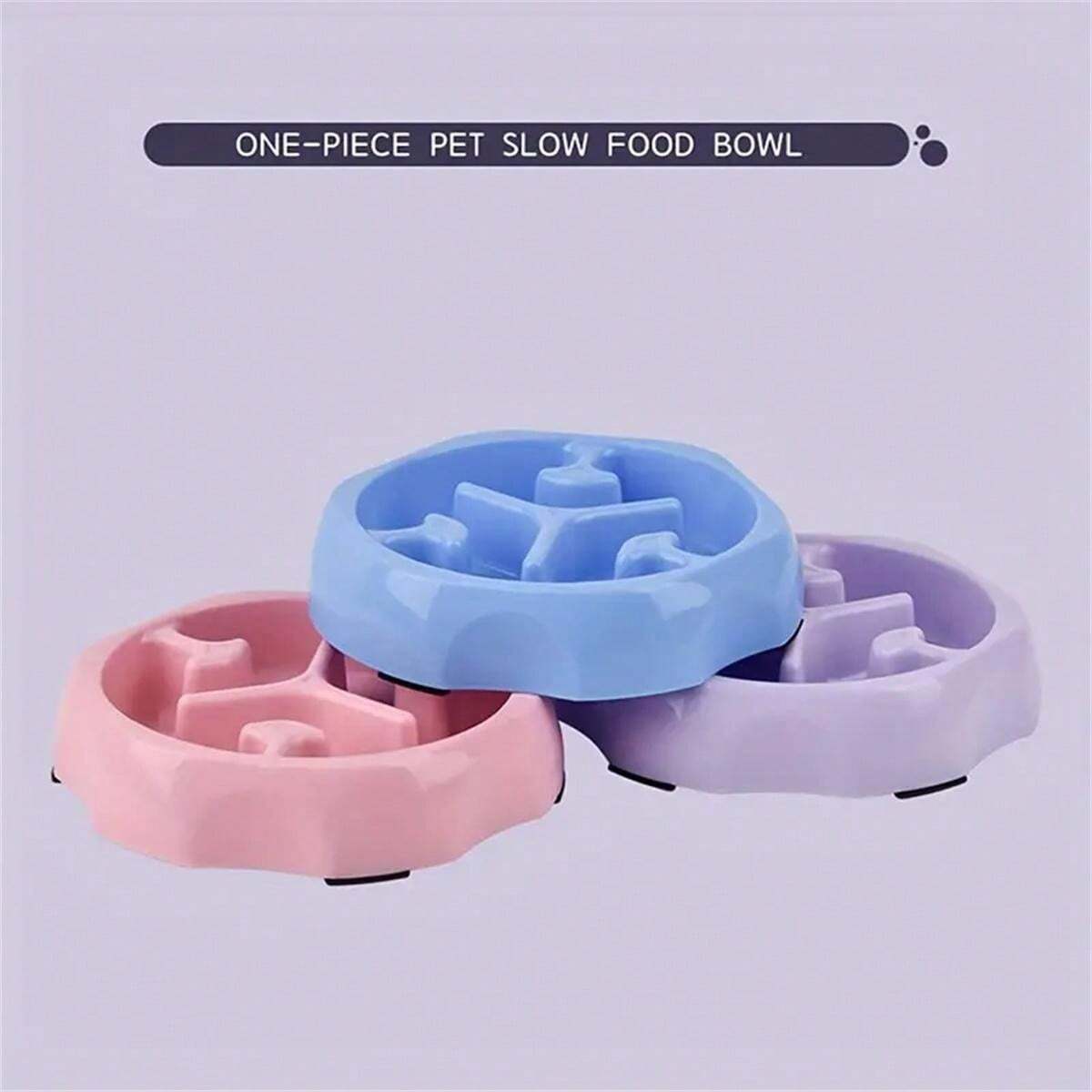 Slow Feeding Dog Bowl, AntiGulping Plastic Puzzle Dog Food Bowl, Non