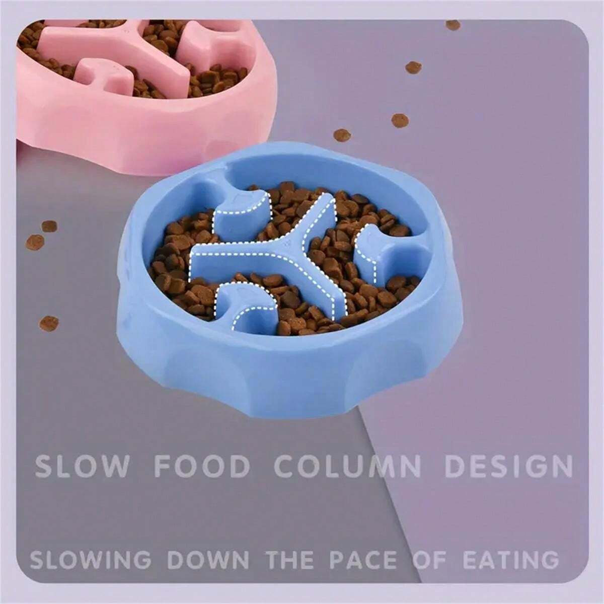 Slow Feeding Dog Bowl, AntiGulping Plastic Puzzle Dog Food Bowl, Non