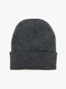 1 件男女通用秋冬季纯色护耳保暖针织帽休闲套头帽。防寒帽。针织帽。适合日常穿着