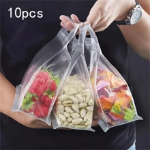 5/10pcs Reusable Food Storage Bags For Nuts Cereals Vegetables Fruits And Snacks Kitchen Organizers Travel Containers For Restaurant Camping