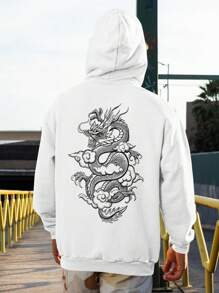 KANGARO Chinese Dragon Sweatshirt Blouse 1209 Fluxo Fx - trắng - Xem 6