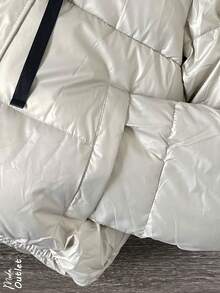 Chamarra corte a la cintura para mujer, con capucha, multicolor - Crema - Ver 6