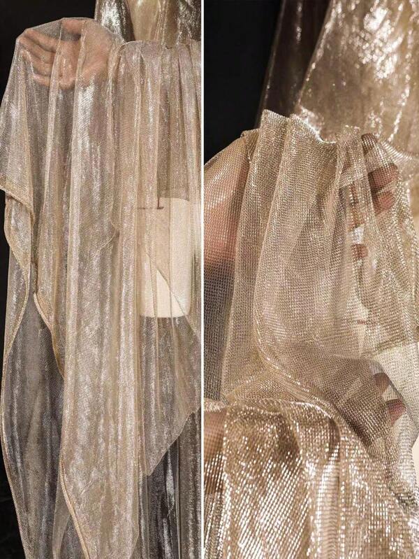 1 pieza de tela bordada, tela de vestido bordado con hierbas acuáticas para hacer vestidos de mujer moda DIY, tela de encaje bordado