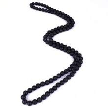 8MM Men Women Lava Necklace Volcanic Rock Bead Strand Choker Necklace Jewelry
