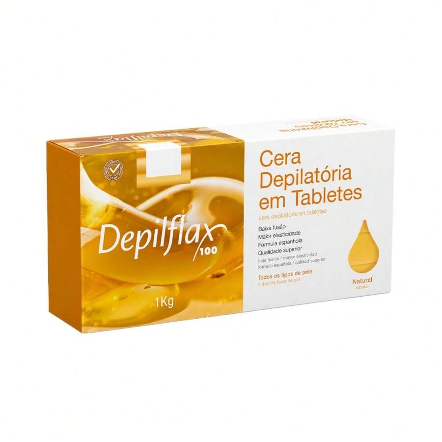 Depilatory Wax Depilation In Tablets Hot Bar Depilflax 1kg - 自然的 - 查看 1