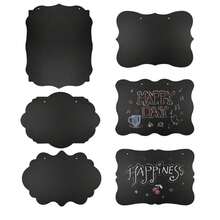 1 个大尺寸悬挂式黑板标志，双面，一面可放粉笔，另一面可放液体笔 - 派对、婚礼、面包店、黑板标志的留言标志 - 不带挂绳 - 多色 - 查看 1