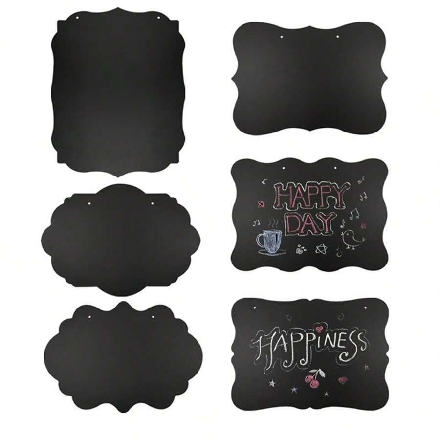 1 个大尺寸悬挂式黑板标志，双面，一面可放粉笔，另一面可放液体笔 - 派对、婚礼、面包店、黑板标志的留言标志 - 不带挂绳 - 多色 - 查看 1