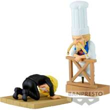 Banpresto | ŚWIATOWA FIGURKA KOLEKCJONERSKA SANJI & ZEFF 2 WCF LOG SERIES ONE PIECE 8CM - Wysokiej jakości figurka kolekcjonerska i dokładne detale - Idealna figurka kolekcjonerska dla fanów i kolekcjonerów - Odporna i trwała figurka kolekcjonerska - Figurka kolekcjonerska z limitowanej edycji