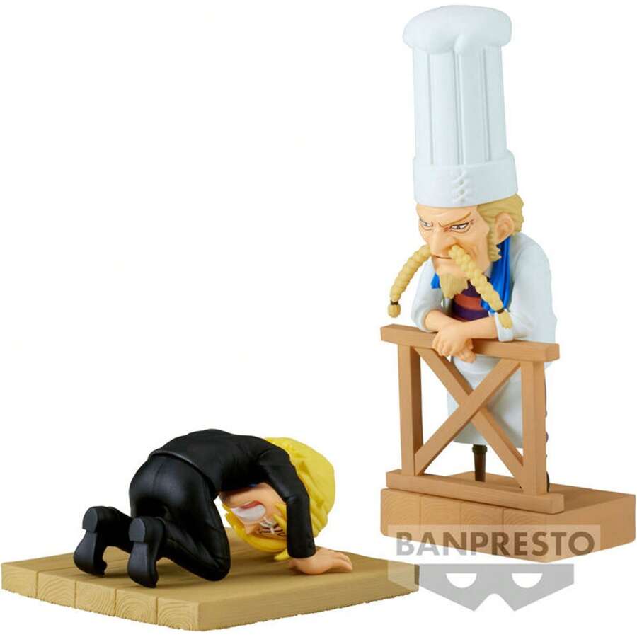 Banpresto | ŚWIATOWA FIGURKA KOLEKCJONERSKA SANJI & ZEFF 2 WCF LOG SERIES ONE PIECE 8CM - Wysokiej jakości figurka kolekcjonerska i dokładne detale - Idealna figurka kolekcjonerska dla fanów i kolekcjonerów - Odporna i trwała figurka kolekcjonerska - Figurka kolekcjonerska z limitowanej edycji