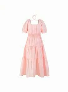 mini bala Teenager Mädchen Sommer Kleid mit Ballonärmel