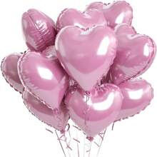 Grayish-Green Heart-Shaped Balloon, 10pcs Green Aluminum Foil Heart-Shaped Balloon, 45.72cm Olive Green Heart-Shaped Balloon For Helium Birthday Party Decoration, Jungle Birthday Party, Valentine's Day, Wedding, Anniversary Celebration, Christmas - Multicolor - View 20