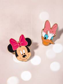 2pcs Zinc Alloy Cartoon Character Brooch - Multicolor - View 12
