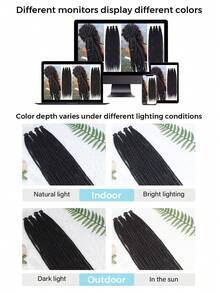 24 In Dreadlock Extensions Synthetic Single Ended Dreads Extensions Hippie Style Fake Dreads 10 Strands SE Crochet Thin 0.6cm Width Dreadlocks Extensions For White Woman - Black - View 9