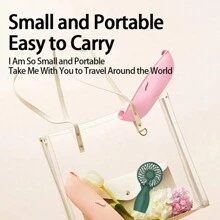 新款迷你手持风扇，静音，风力强劲，电池寿命长，便携小巧，适合户外旅行，USB小风扇 - 彩色 - 查看 6