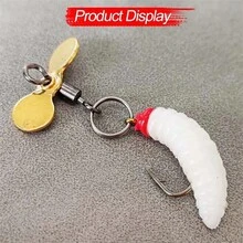 5Pcs/Box Propeller Worm Fishing Lure Spinner Spinning Bait Rotating Blade Sequin Bionic Fish Lure - Multicolor - View 6