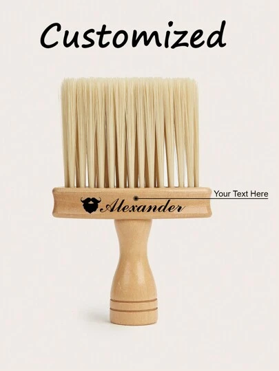 1 Pc Personalised Custom Barber Neck Duster Brush For Hair Cutting, Hair Cutting Brush Professional Hairdressing/Barber Wooden Neck Brush - Soft Bristles ,Barber Brush, Soft Household Hair Neck Cleaning Brush,Neckline Cleaning & Haircut Brush Haircut Brush Neck Duster Haircut Brush ,Soft Cleaning Facial Brush Cleaning Dusting Brush Professional Salon Tool
